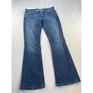 Levis 524 Too Superlow Boho Casual Bootcut Jeans Medium Wash Denim Womens